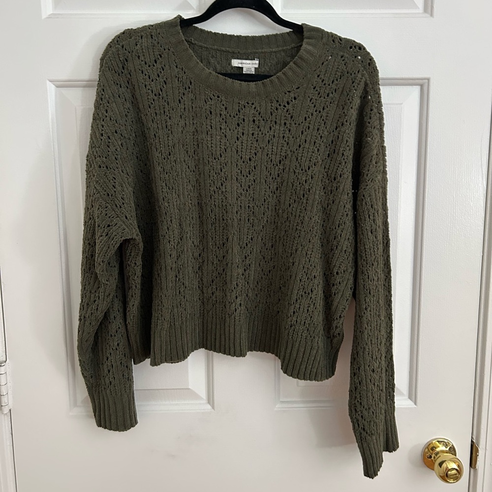 AE cropped chenille sweater